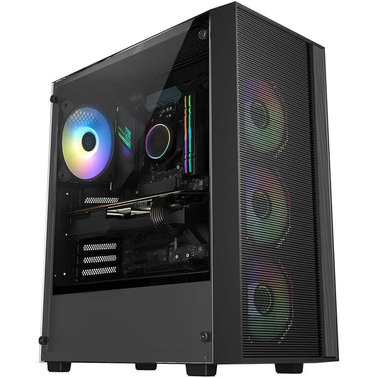 Computador gaming com processador Ryzen 5 5500, 16GB RAM, SSD de 512GB e sistema Windows 11, modelo da ibitech.pt