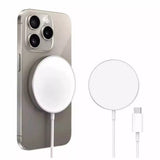 Carregador MagSafe da ibitech.pt, com design compacto e compatível com iPhone, para carregamento sem fios eficiente.